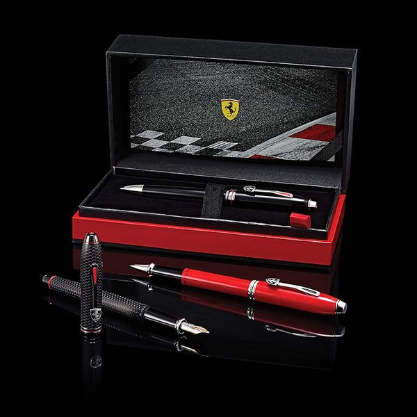 Load image into Gallery viewer, Cross Ferrari Townsend Fountain Pen - Brushed Black
