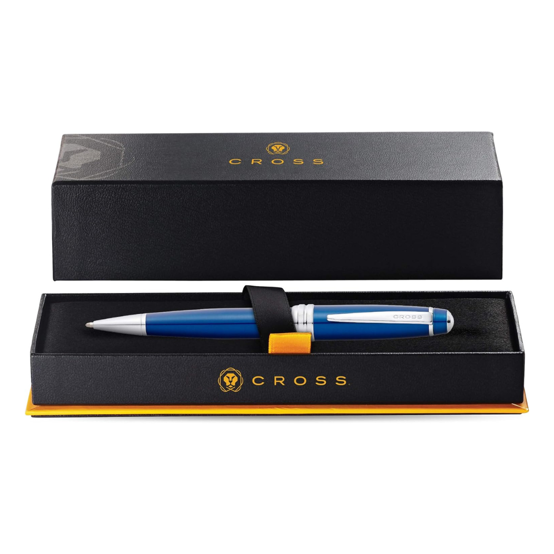 Cross Bailey Ballpoint Pen in Blue Lacquer — Cross ballpoint pen — reliable smooth-writing everyday pen, at Cityluxe Singapore
