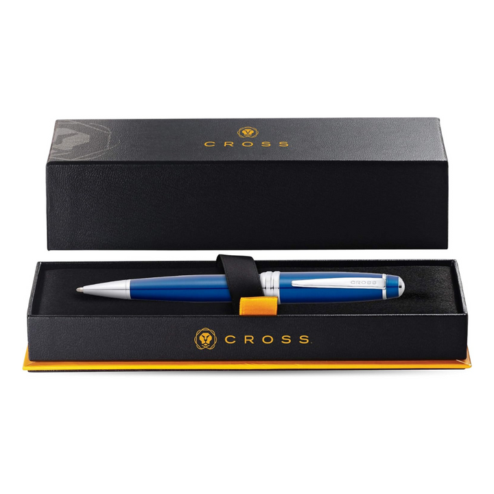 Cross Bailey Ballpoint Pen in Blue Lacquer — Cross ballpoint pen — reliable smooth-writing everyday pen, at Cityluxe Singapore