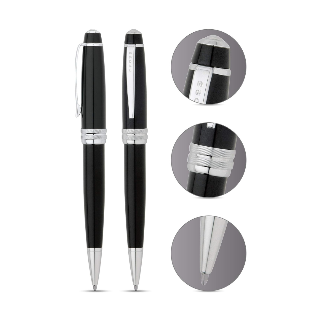 Cross Bailey Ballpoint Pen in Black Lacquer — Cross ballpoint pen — reliable smooth-writing everyday pen, at Cityluxe Singapore