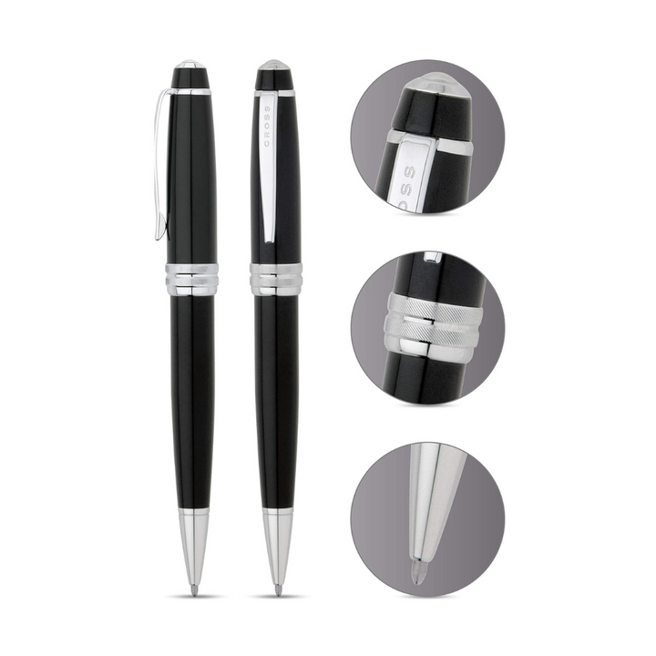 Cross Bailey Ballpoint Pen in Black Lacquer — Cross ballpoint pen — reliable smooth-writing everyday pen, at Cityluxe Singapore