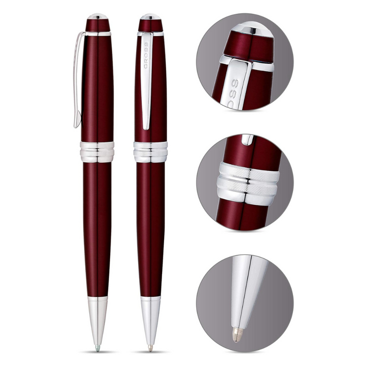 Cross Bailey Ballpoint Pen in Red Lacquer — Cross ballpoint pen — reliable smooth-writing everyday pen, at Cityluxe Singapore