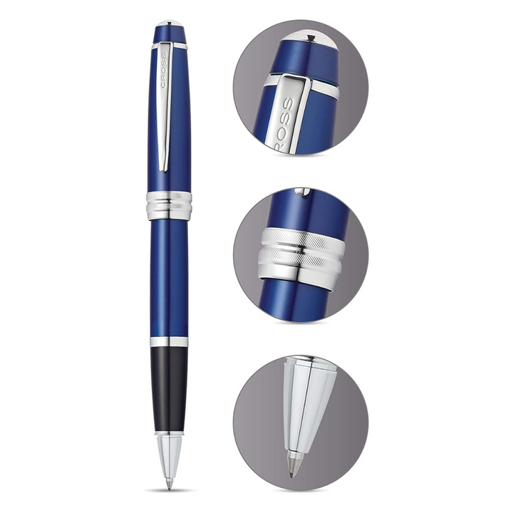 Cross Bailey Rollerball Pen in Blue Lacquer — Cross rollerball pen — fluid gel ink writing instrument, at Cityluxe Singapore