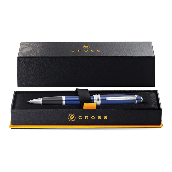Cross Bailey Rollerball Pen in Blue Lacquer — Cross rollerball pen — fluid gel ink writing instrument, at Cityluxe Singapore