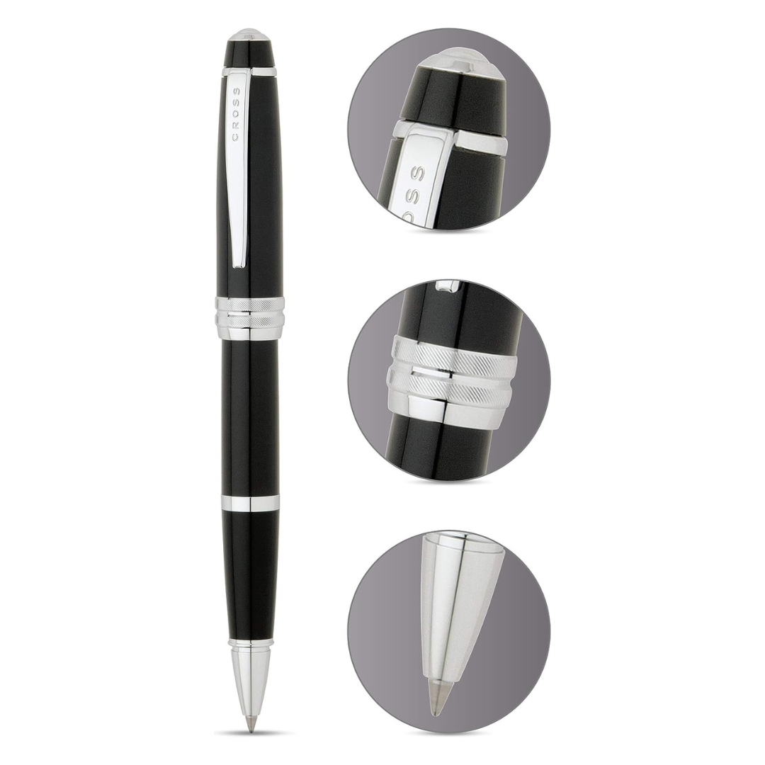 Cross Bailey Rollerball Pen in Black Lacquer — Cross rollerball pen — fluid gel ink writing instrument, at Cityluxe Singapore