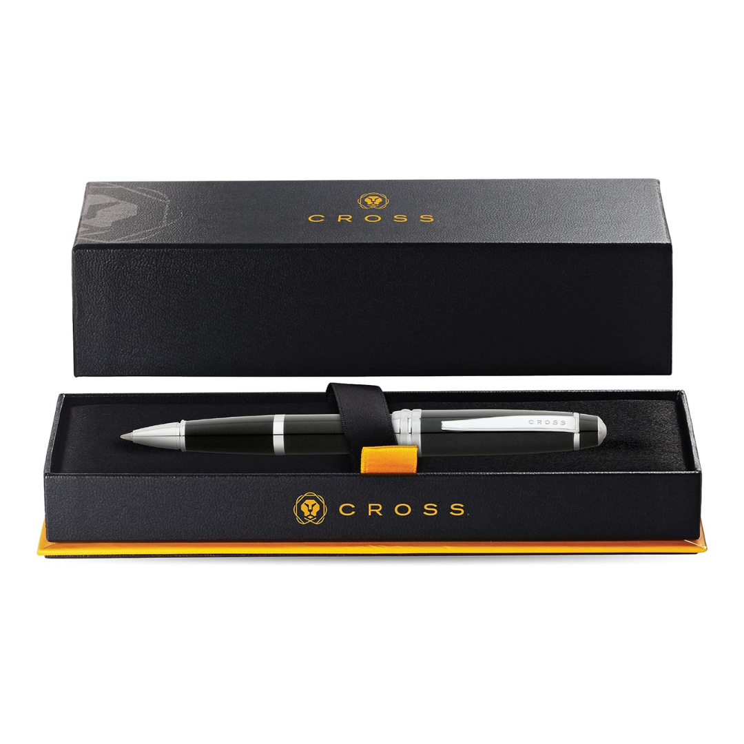 Cross Bailey Rollerball Pen in Black Lacquer — Cross rollerball pen — fluid gel ink writing instrument, at Cityluxe Singapore