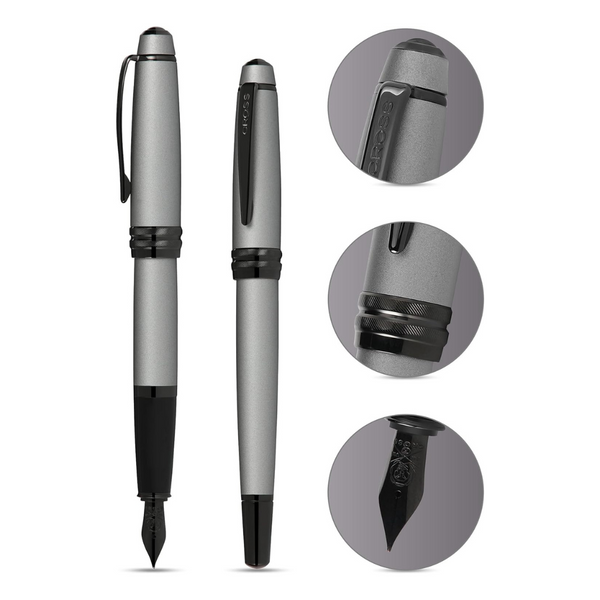 Load image into Gallery viewer, Cross Bailey Fountain Pen - Matte Gray
