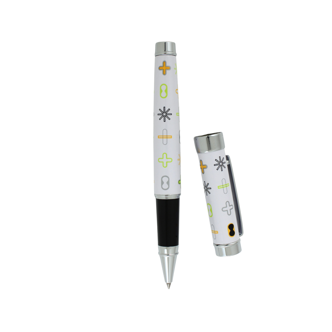 Acme Studio WHITE Standard Rollerball Pen — Acme Studio rollerball pen — fluid gel ink writing instrument, at Cityluxe Singapore