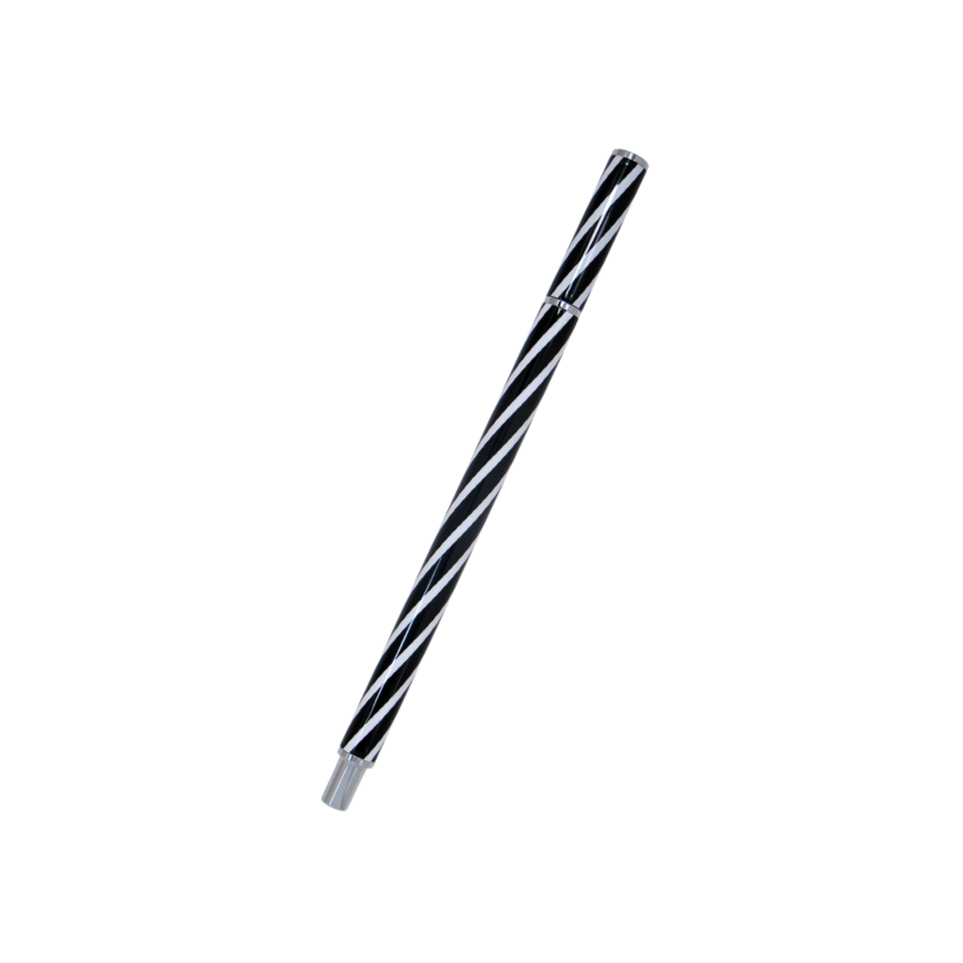 Acme Studio Candy Stripe Stiletto Roller Ball — Acme Studio rollerball pen — fluid gel ink writing instrument, at Cityluxe Singapore