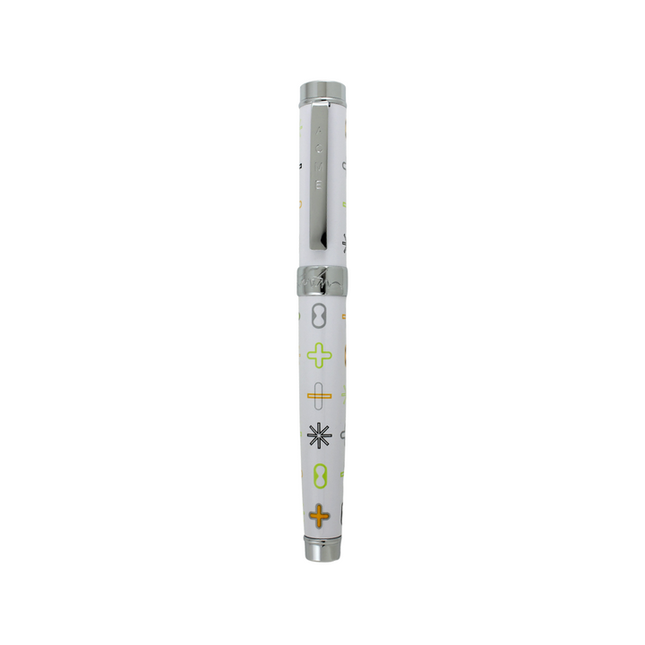 Acme Studio WHITE Standard Rollerball Pen — Acme Studio rollerball pen — fluid gel ink writing instrument, at Cityluxe Singapore