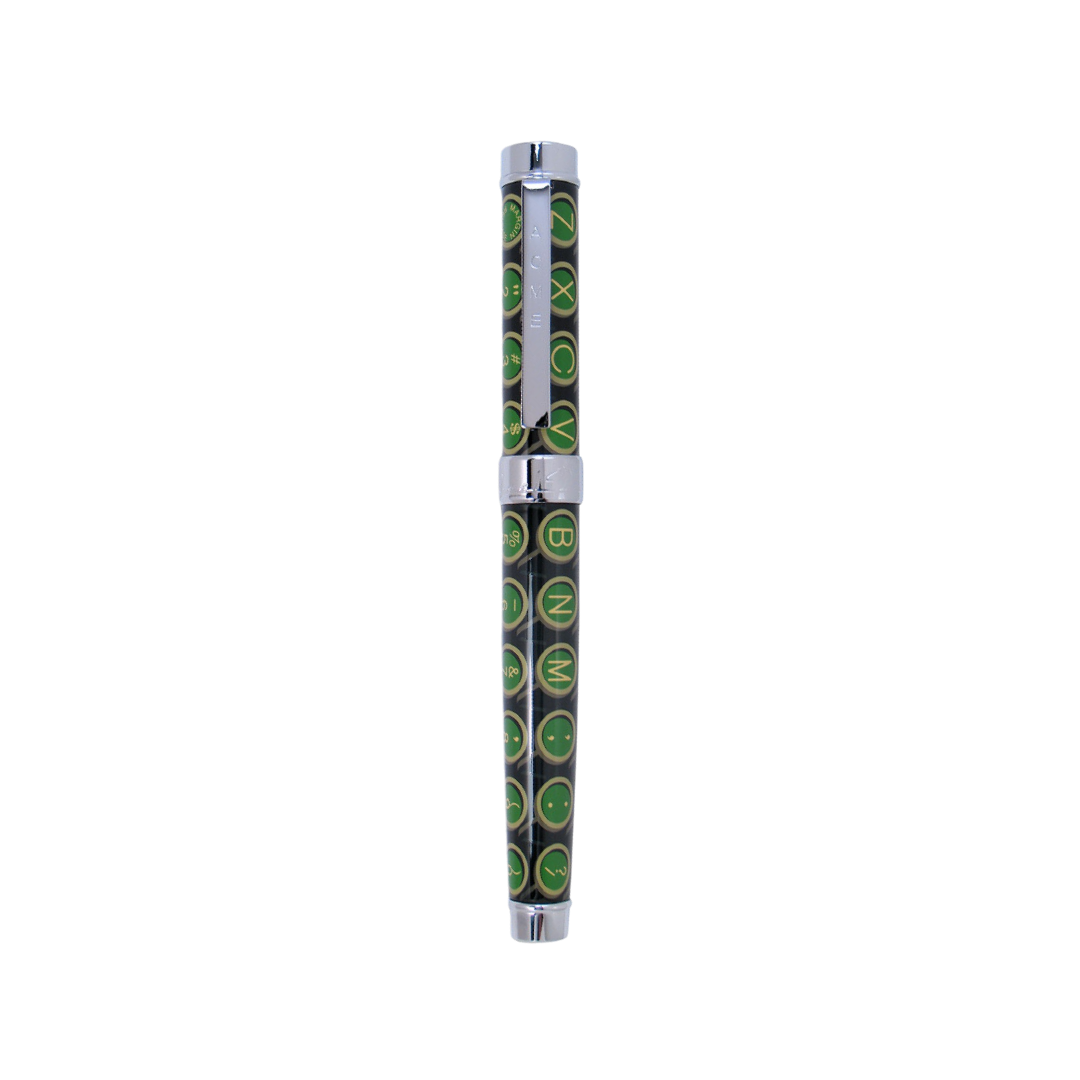 Acme Studio Standard Rollerball Pen Qwerty — uncapped with cap posted