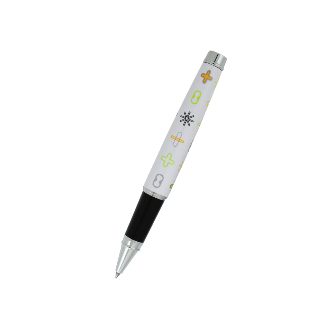 Acme Studio WHITE Standard Rollerball Pen — Acme Studio rollerball pen — fluid gel ink writing instrument, at Cityluxe Singapore