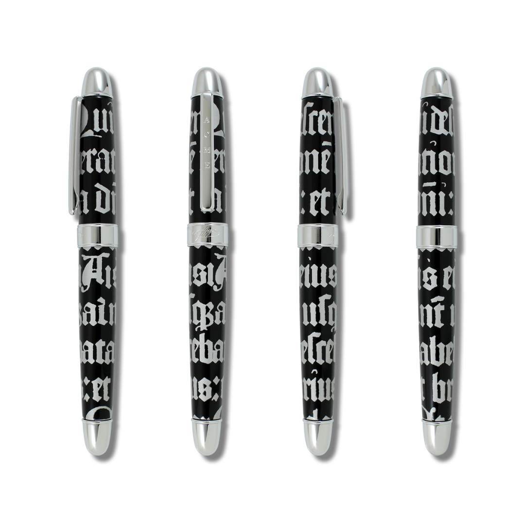 Acme Studio GOTHIC SCRIPT SILVER Standard Roller Ball — barrel detail