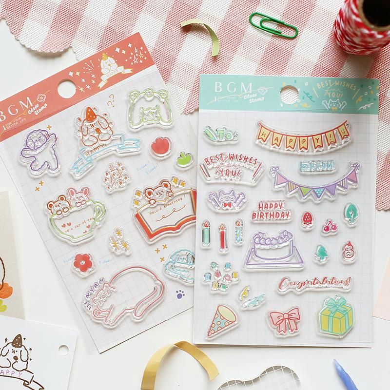 BGM Clear Stamp Alice Tea Time — with packaging