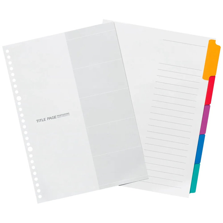 Maruman B5 Laminated Tab Wide 5 Index — side view