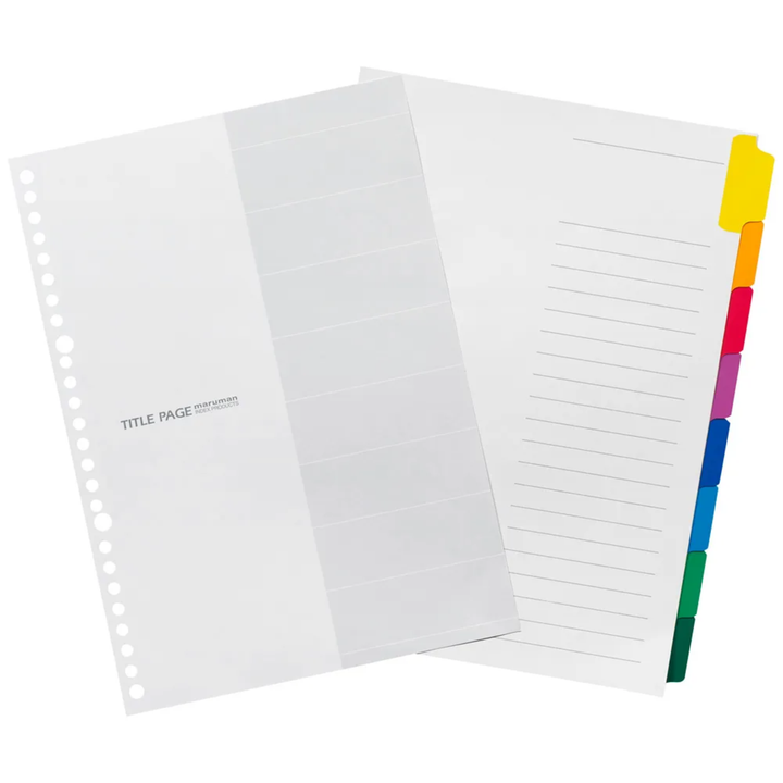 Maruman B5 Laminated Tab 8 index — side view