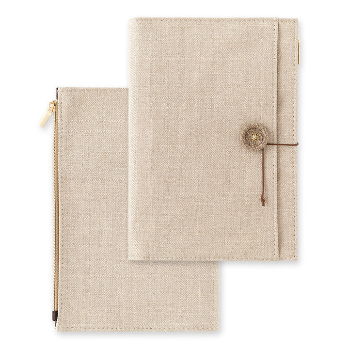Midori Yuru Log Notebook Cover [B6] - Cloth Beige