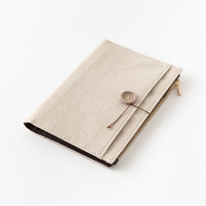 Midori Yuru Log Notebook Cover [B6] - Cloth Beige