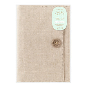 Midori Yuru Log Notebook Cover [B6] - Cloth Beige