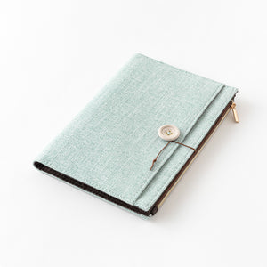 Midori Yuru Log Notebook Cover [B6] - Cloth Light Blue