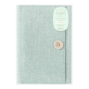 Midori Yuru Log Notebook Cover [B6] - Cloth Light Blue