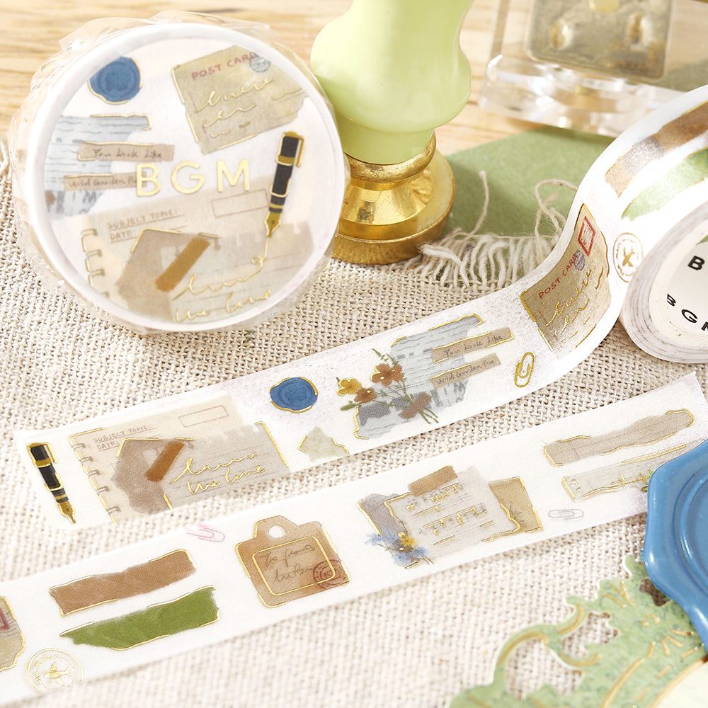 BGM Foil Stamping Masking Tape – Collage Fragments — with packaging
