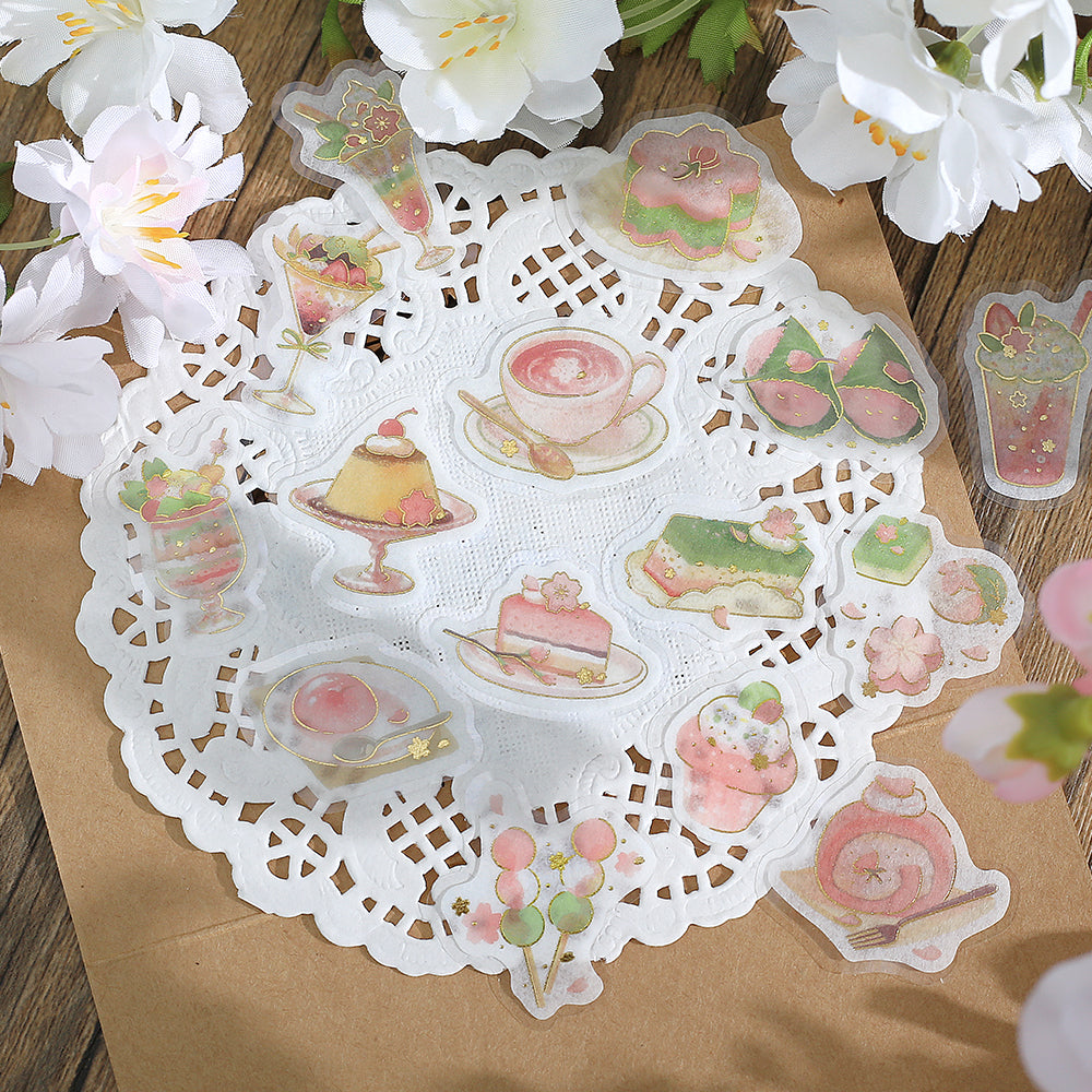 BGM Sakura Limited Flake Seal: Cafe Ala Mode - Cherry Blossoms