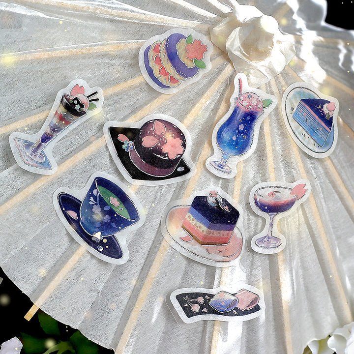 BGM Sakura Limited Flake Seal: Cafe Ala Mode - Cherry Blossoms at Night