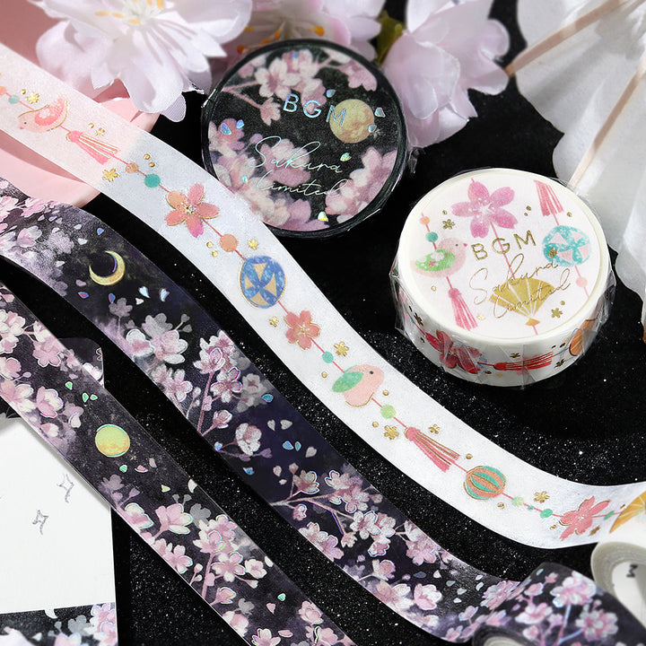 BGM Sakura Limited Masking Tape: Sakura - Moon-Viewing Cherry Blossoms