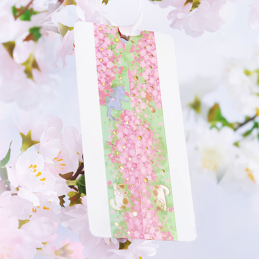 BGM Sakura Limited Masking Tape: Sakura in Sunbathing in the Sun — BGM washi tape — decorative Japanese paper tape for journaling and craft, at Cityluxe Singapore