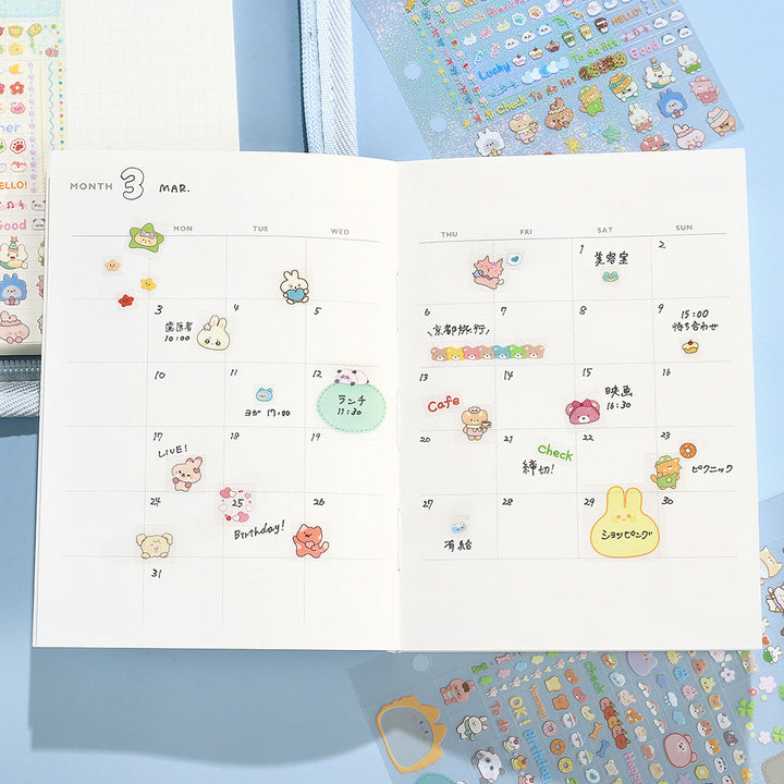 BGM Seat Seal in Animal Palette — BGM decorative sticker — for journaling, planners and scrapbooking, at Cityluxe Singapore