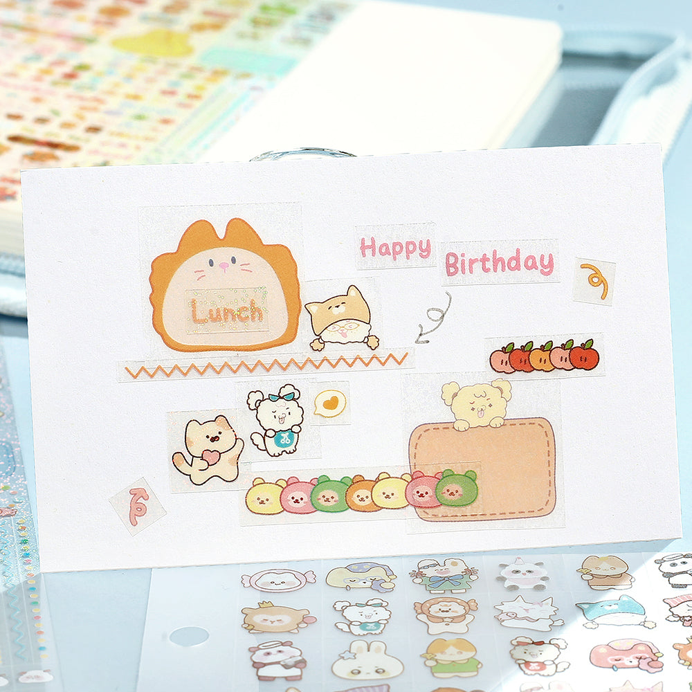 BGM Seat Seal in Animal Palette — BGM decorative sticker — for journaling, planners and scrapbooking, at Cityluxe Singapore
