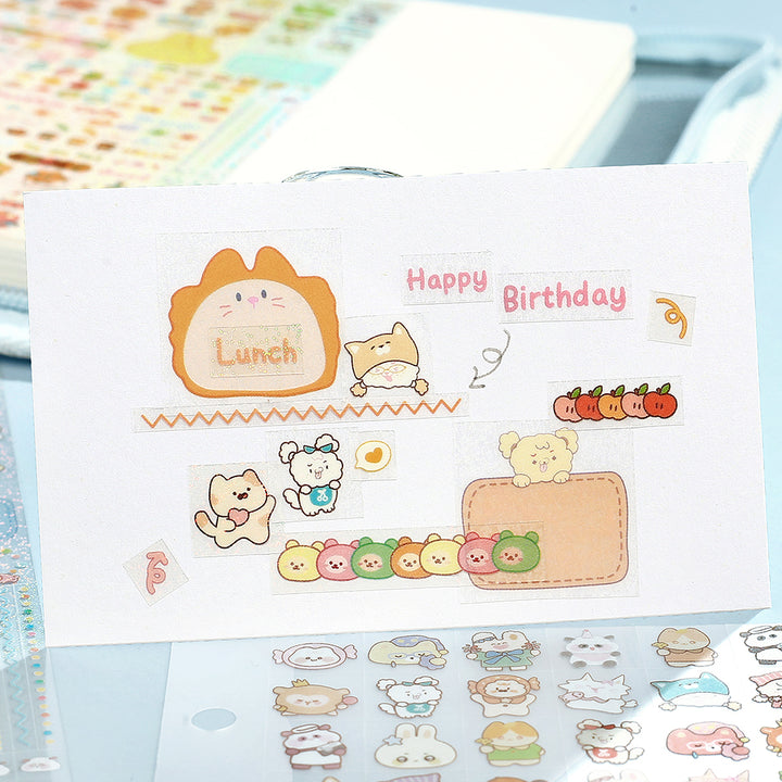 BGM Seat Seal in Animal Palette — BGM decorative sticker — for journaling, planners and scrapbooking, at Cityluxe Singapore