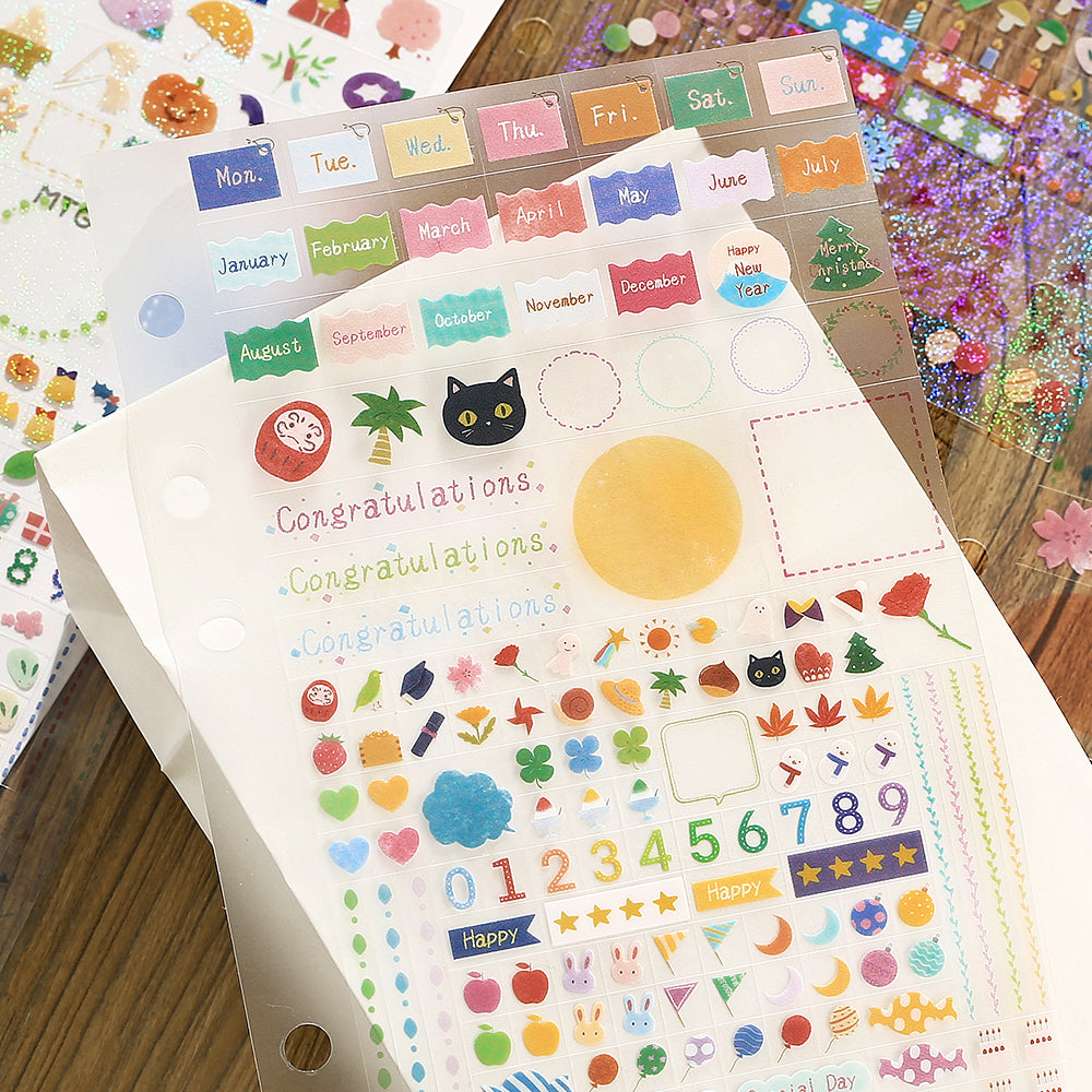 BGM Seat Seal in Anniversary — BGM decorative sticker — for journaling, planners and scrapbooking, at Cityluxe Singapore