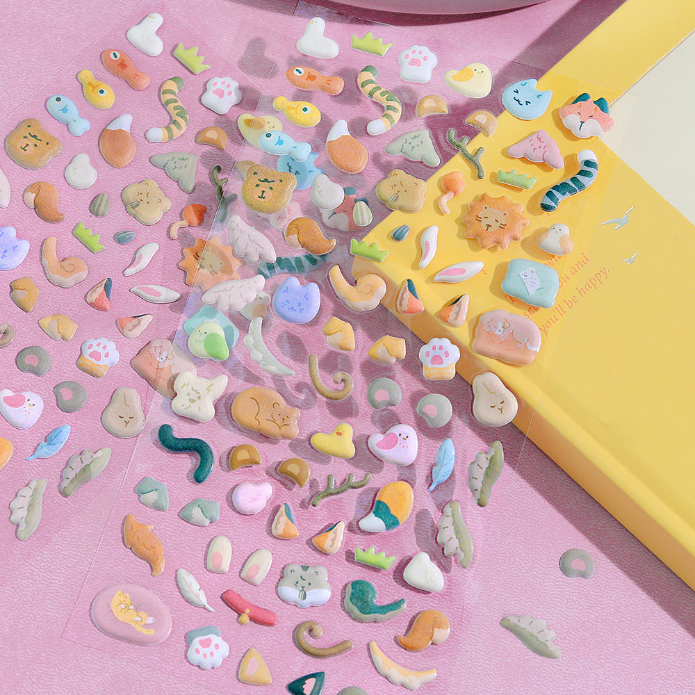 BGM Seat Seal in Mini Animal — BGM decorative sticker — for journaling, planners and scrapbooking, at Cityluxe Singapore