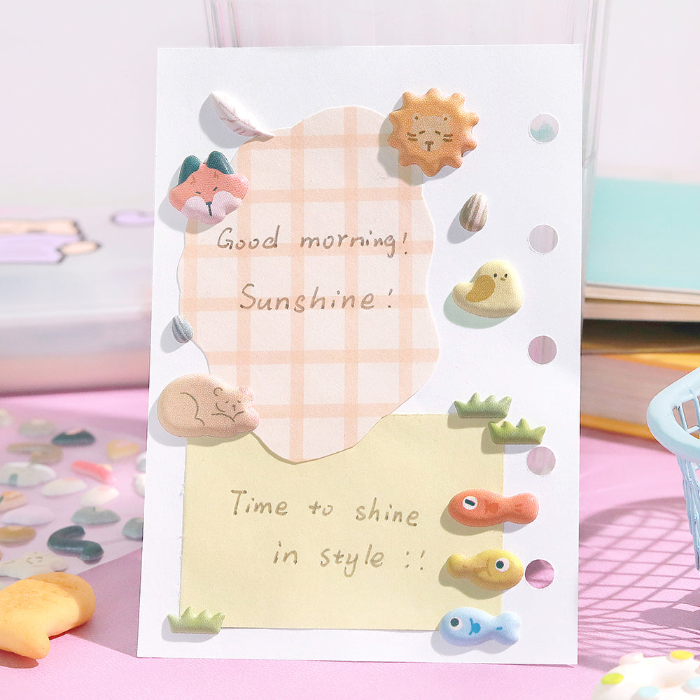 BGM Seat Seal in Mini Animal — BGM decorative sticker — for journaling, planners and scrapbooking, at Cityluxe Singapore