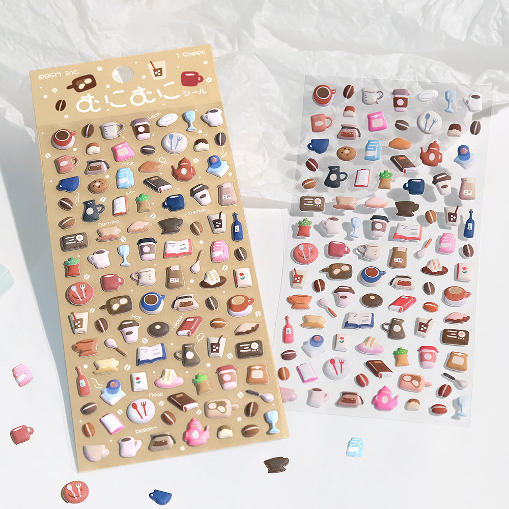 BGM Seat Seal in Mini Cafe — BGM decorative sticker — for journaling, planners and scrapbooking, at Cityluxe Singapore