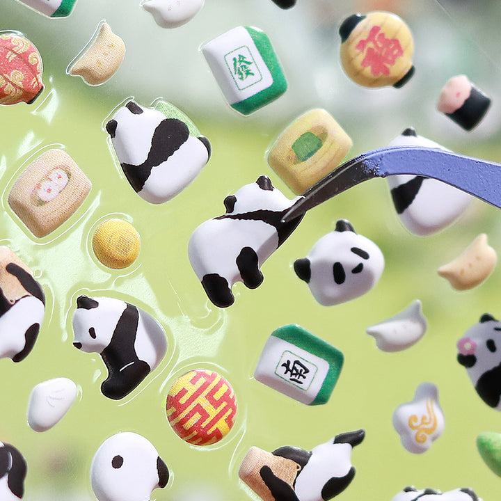 BGM Seat Seal in Mini Panda — BGM decorative sticker — for journaling, planners and scrapbooking, at Cityluxe Singapore