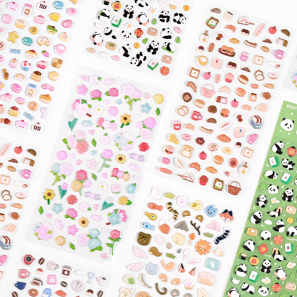 BGM Seat Seal in Mini Flowers — BGM decorative sticker — for journaling, planners and scrapbooking, at Cityluxe Singapore