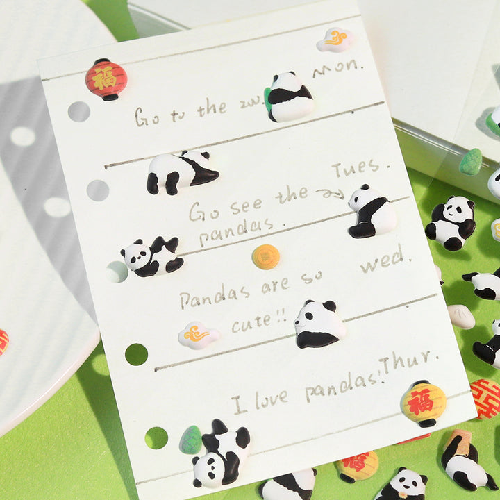 BGM Seat Seal in Mini Panda — BGM decorative sticker — for journaling, planners and scrapbooking, at Cityluxe Singapore