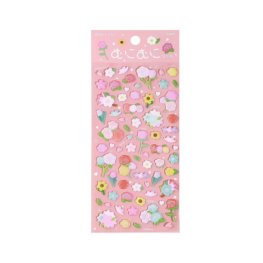 BGM Seat Seal in Mini Flowers — BGM decorative sticker — for journaling, planners and scrapbooking, at Cityluxe Singapore
