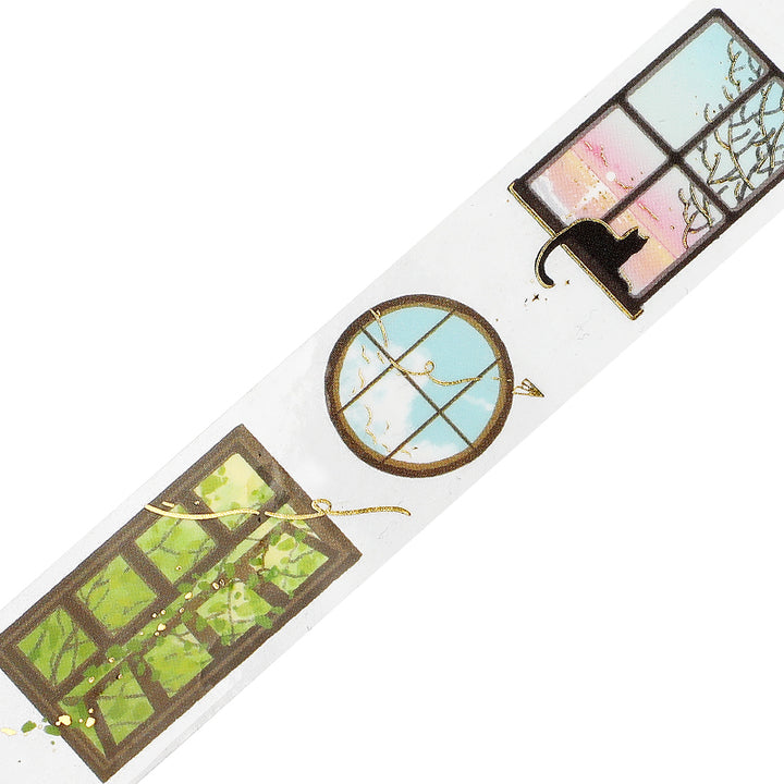 BGM Foil Stamping Clear Tape: Life in Window Scenery — BGM clear tape — transparent adhesive tape, at Cityluxe Singapore