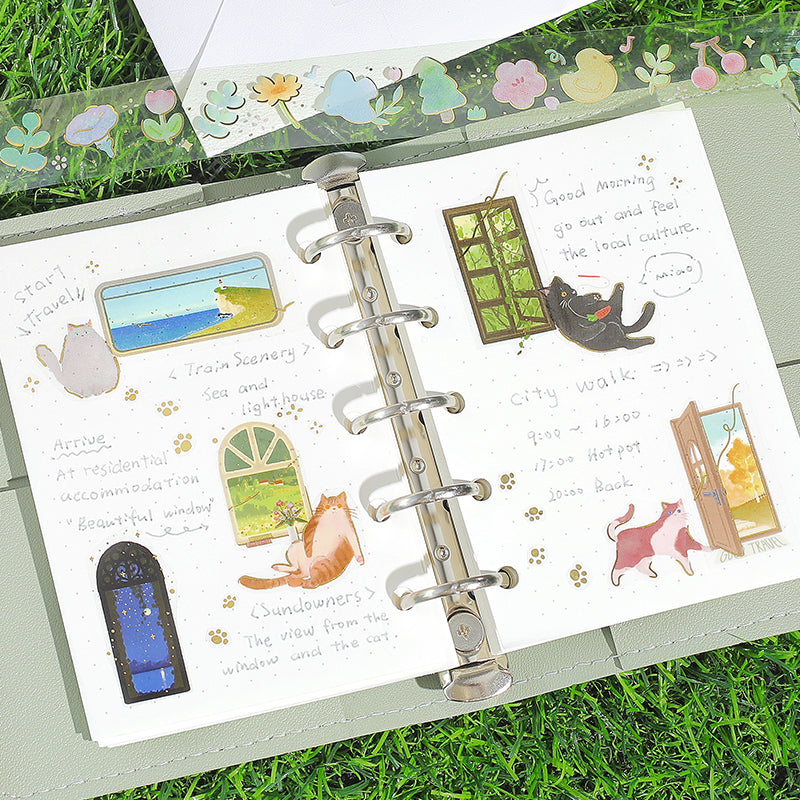 BGM Foil Stamping Clear Tape: Life - Cat&