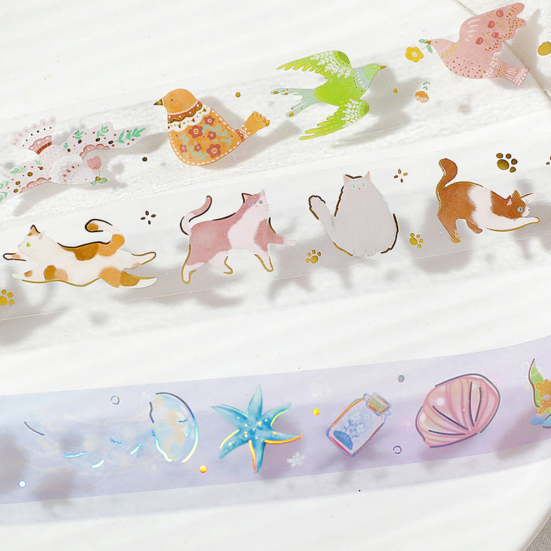 BGM Foil Stamping Clear Tape: Life - Cat&