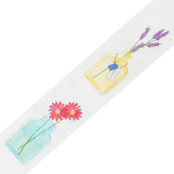 BGM Foil Stamping Clear Tape: Life in Vase for a Single Flower — BGM clear tape — transparent adhesive tape, at Cityluxe Singapore