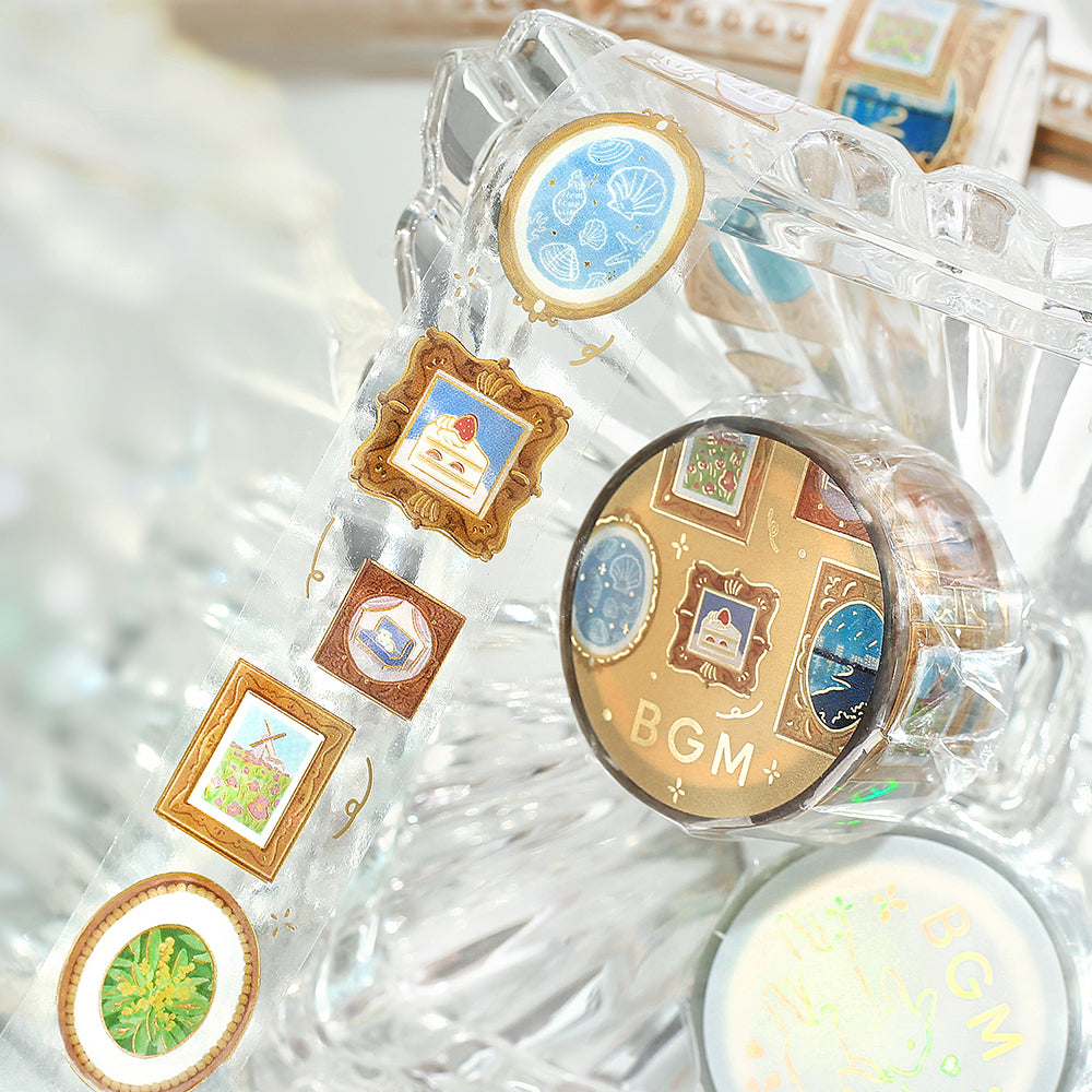 BGM Foil Stamping Clear Tape: Life in Decorative Painting — BGM clear tape — transparent adhesive tape, at Cityluxe Singapore