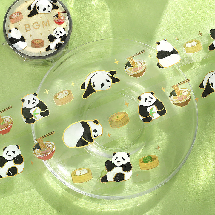 BGM Foil Stamping Clear Tape: Life in Panda Chinese — BGM clear tape — transparent adhesive tape, at Cityluxe Singapore