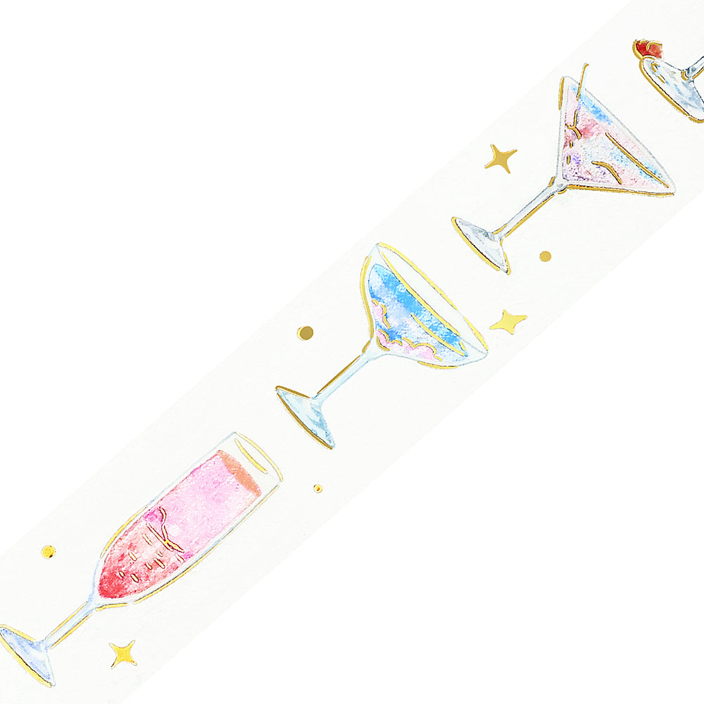 BGM Foil Stamping Clear Tape: Life in Cocktail in the Sky — BGM clear tape — transparent adhesive tape, at Cityluxe Singapore