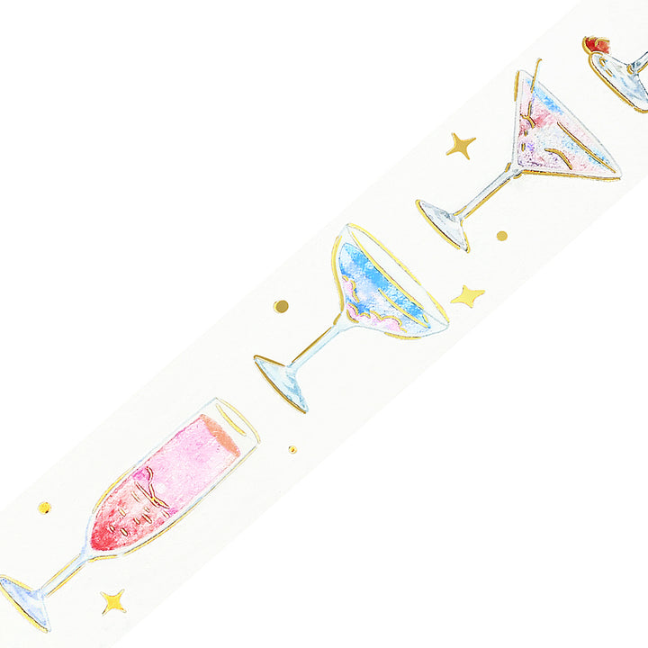 BGM Foil Stamping Clear Tape: Life in Cocktail in the Sky — BGM clear tape — transparent adhesive tape, at Cityluxe Singapore