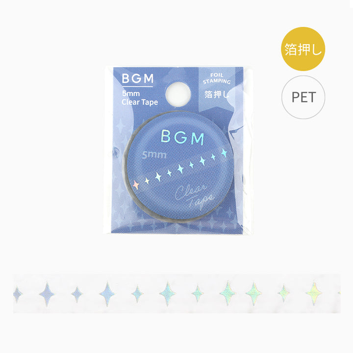 BGM Clear Tape in Little Star — BGM clear tape — transparent adhesive tape, at Cityluxe Singapore